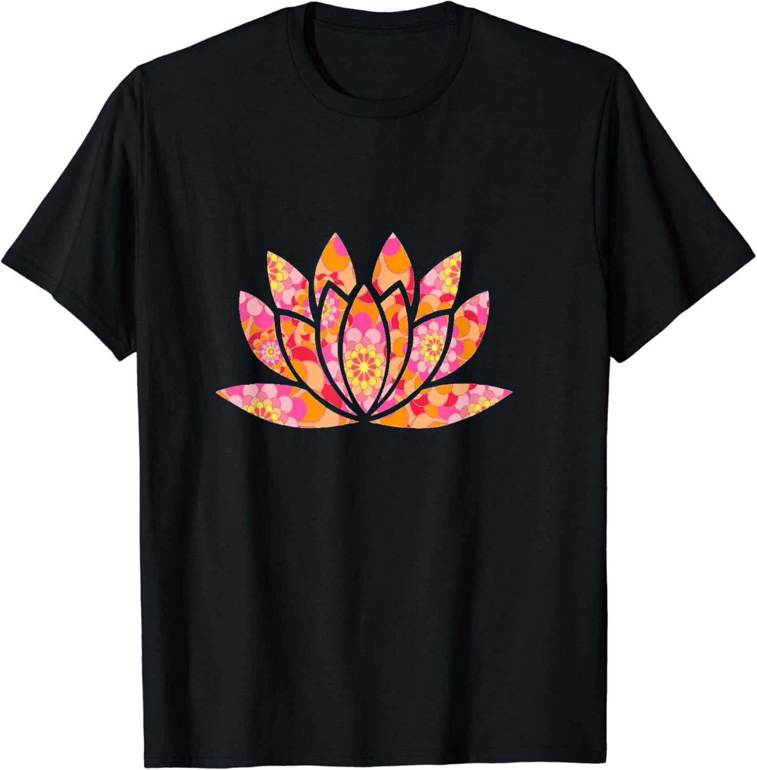 Pretty Floral Lotus Flower TShirt Amazon.co.uk Clothing